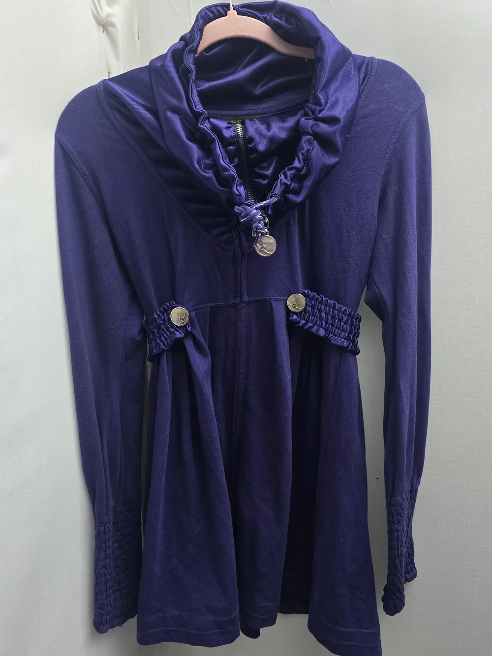 Rocawear Purple Long Sleeve Gathered Waist Jacket